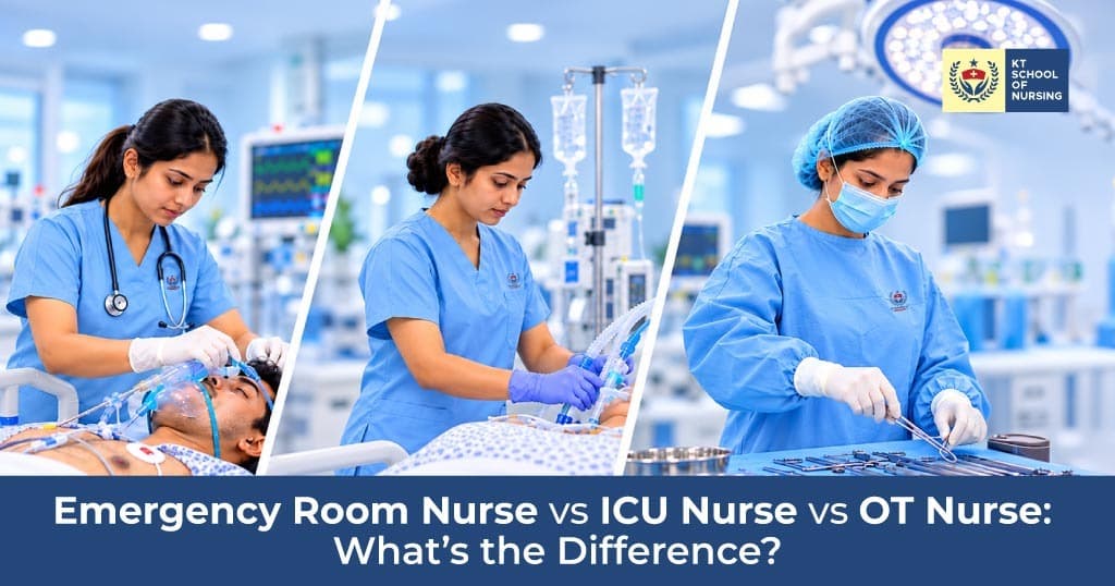 Emergency Room Nurse vs ICU Nurse vs OT Nurse: What’s the Difference?